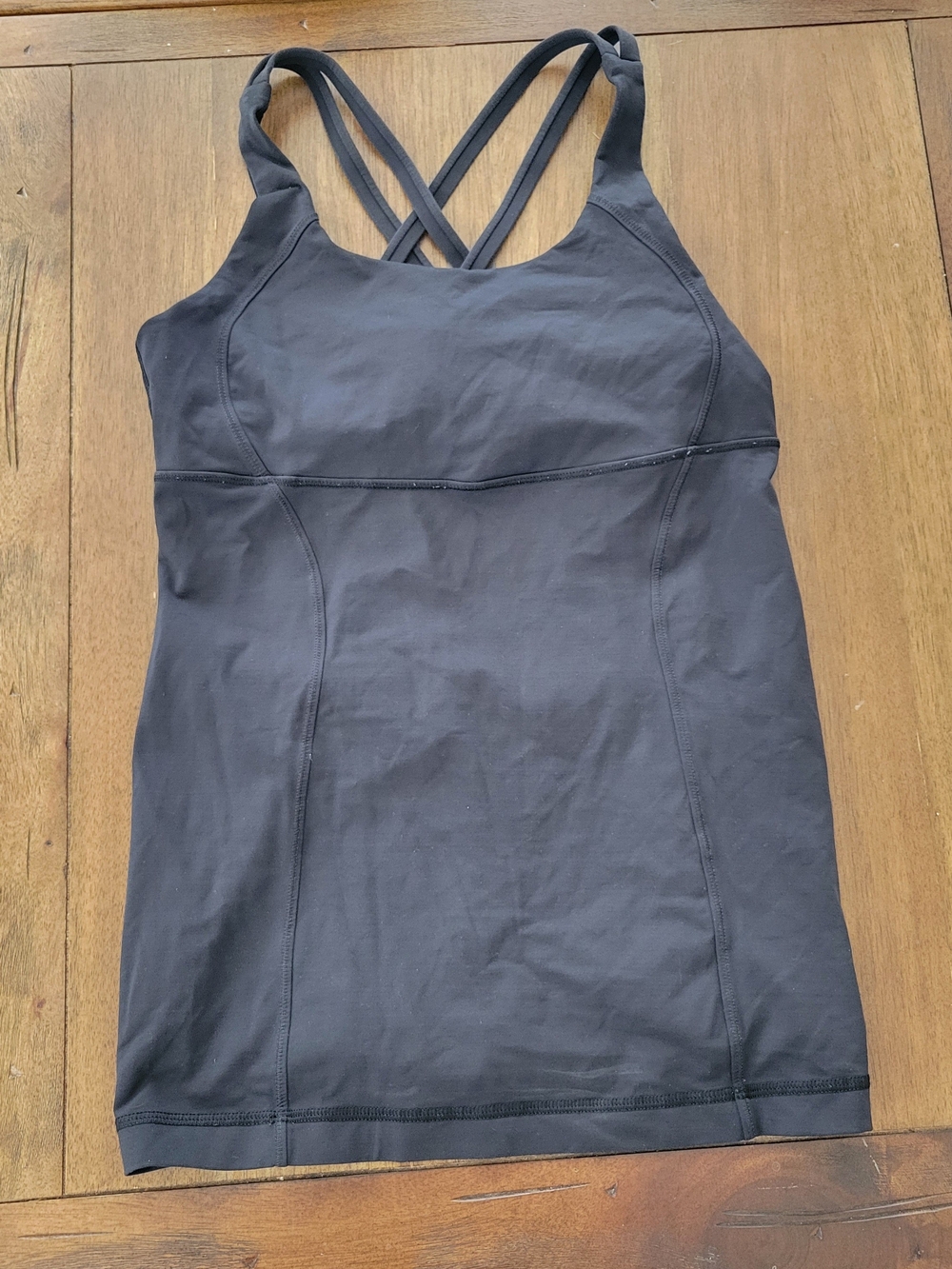Black Lululemon Strappy Athletic Tank Top